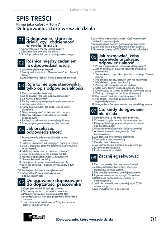 Firma Jako Całość. Tom 7: Delegowanie, Które Wreszcie Działa