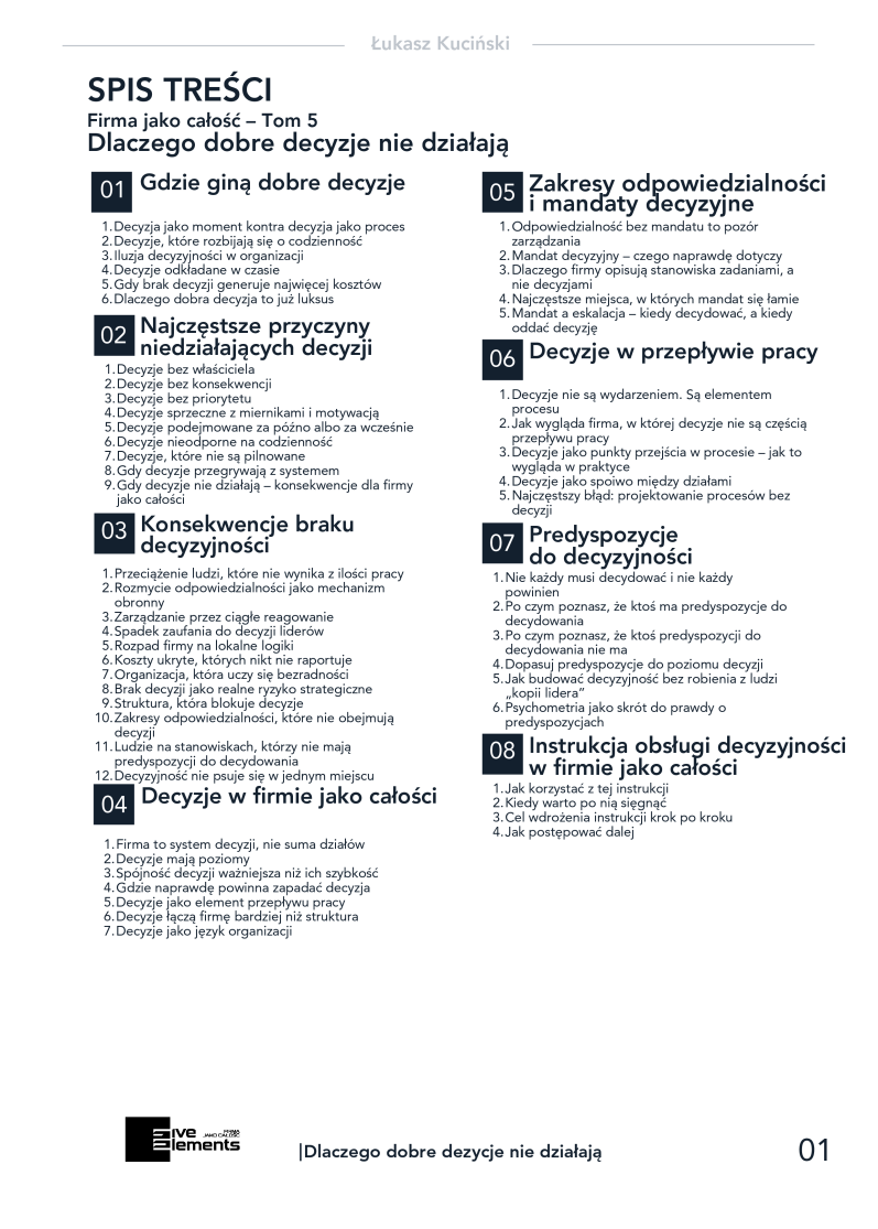 Firma Jako Całość. Tom 5: Dlaczego Dobre Decyzje Nie Działają