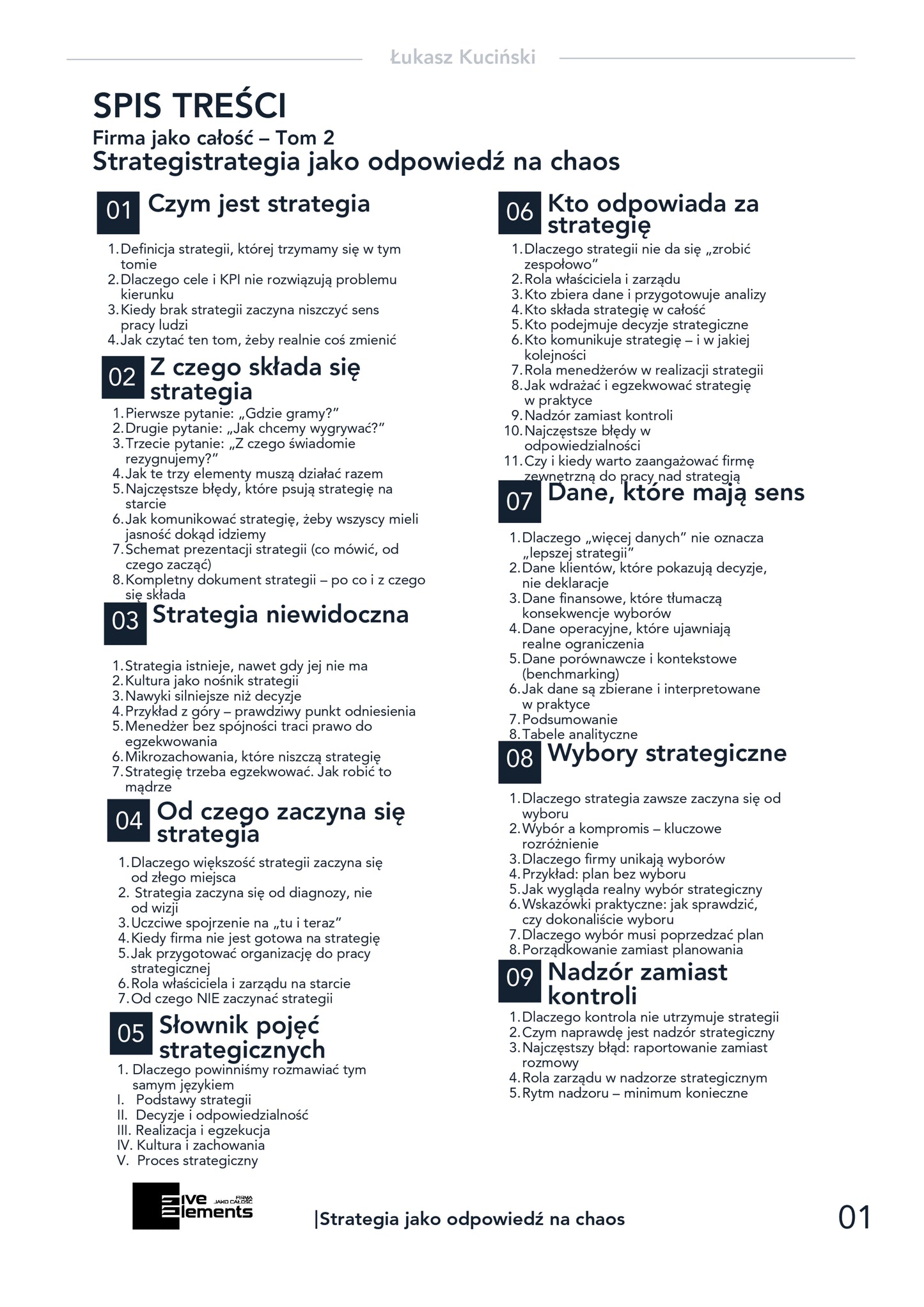 Firma Jako Całość. Tom 2: Strategia Jako Odpowiedź Na Chaos