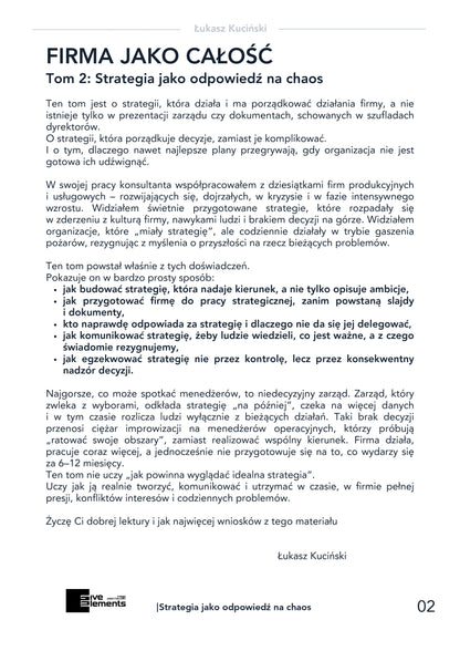 Firma Jako Całość. Tom 2: Strategia Jako Odpowiedź Na Chaos